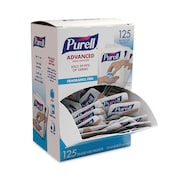 PURELL Advanced Hand Sanitizer Single Use, 1.2 mL, Packet, Clear, PK125 9630-125NS-BX